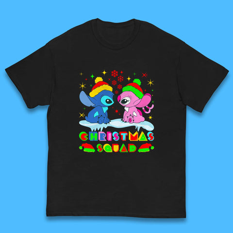 Christmas Squad Disney Christmas Stitch And Angel Xmas Lilo & Stitch Kids T Shirt