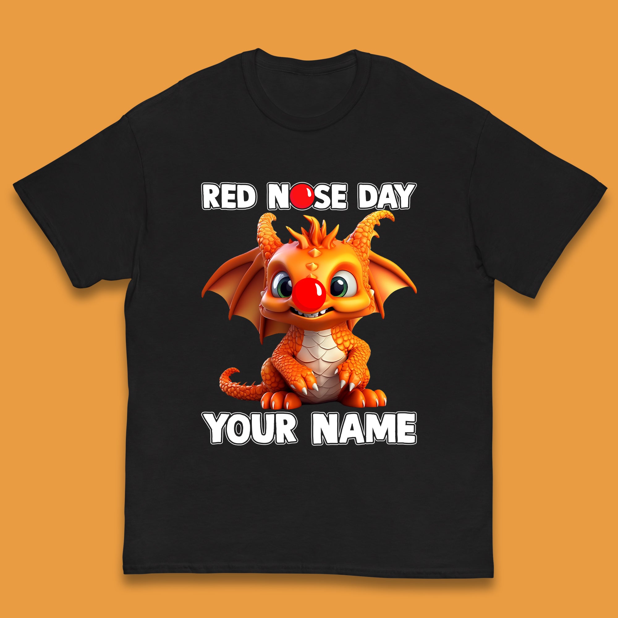 Personalised Red Nose Day Dragon Kids T-Shirt