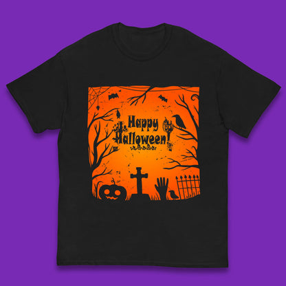 Happy Halloween Witch Hand Cross Sign Scary Pumpin Spooky Terrific Halloween Night Kids T Shirt