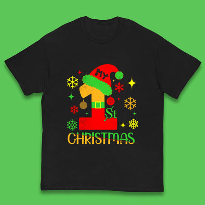 my 1st christmas santa claus costume t shirt