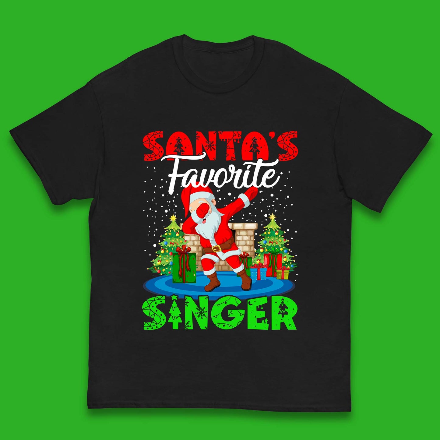 christmas dabbing santa t shirt