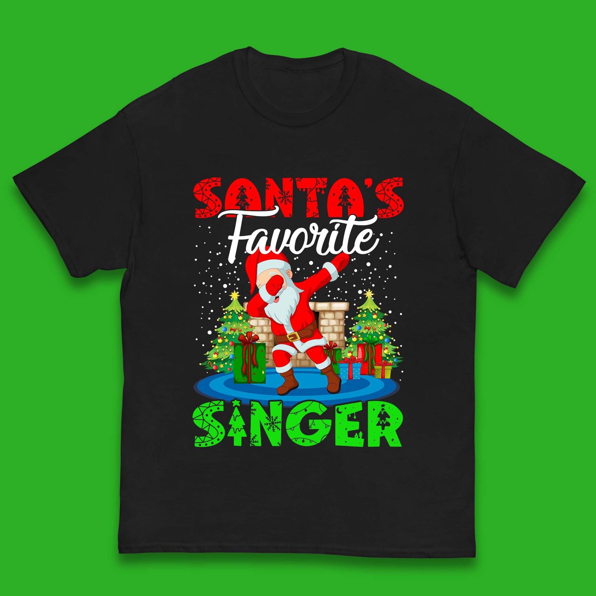 christmas dabbing santa t shirt
