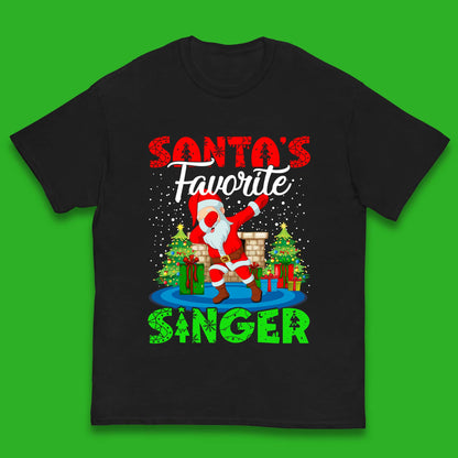 christmas dabbing santa t shirt