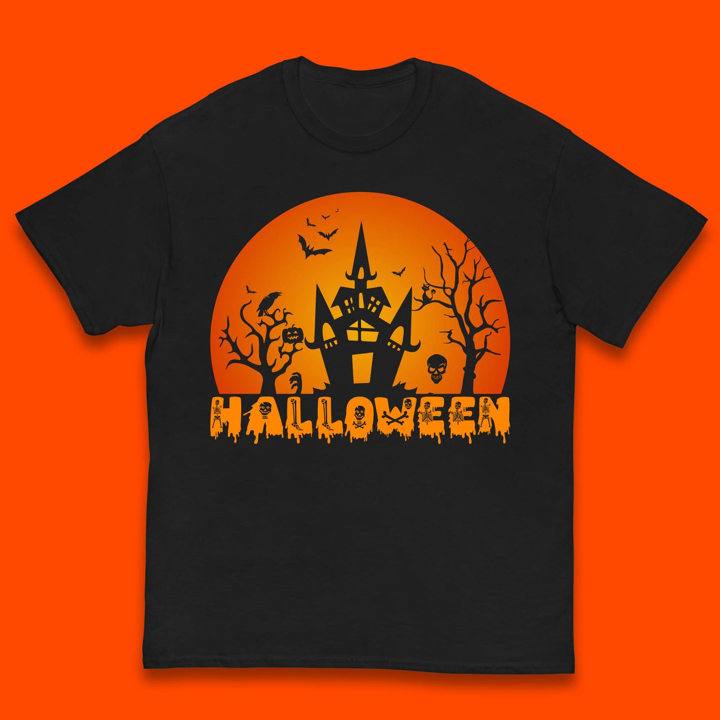 Halloween Horror Scary Hunted House Scary Spooky Night Festive Gift Kids T Shirt