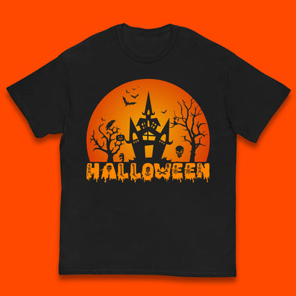 Halloween Horror Scary Hunted House Scary Spooky Night Festive Gift Kids T Shirt