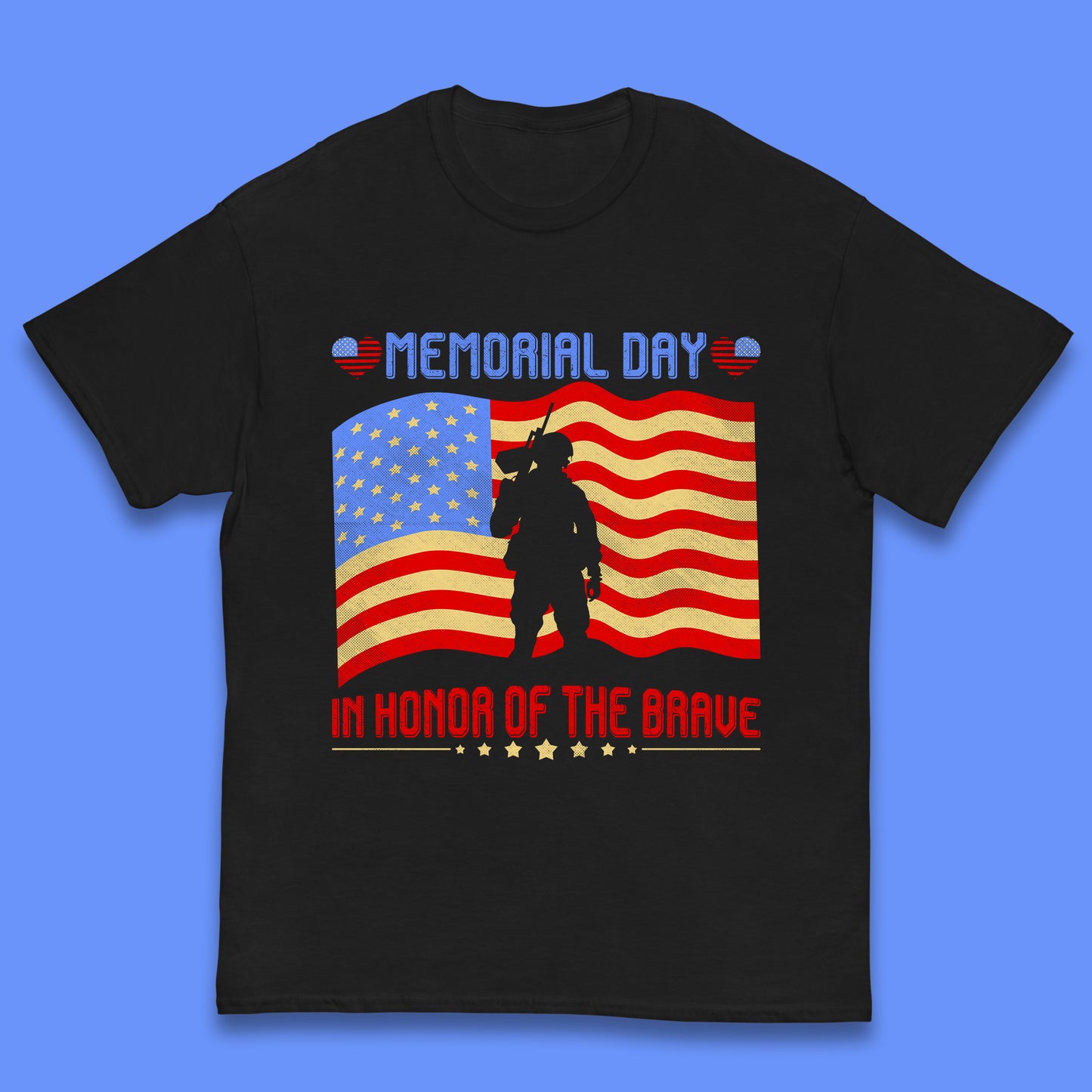 Memorial Day In Honor Of The Brave Heroes Military Soldiers Armed Forces Supporter Kids T Shirt