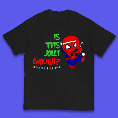 Jolly Enough Spiderman Christmas Kids T-Shirt