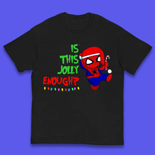 Jolly Enough Spiderman Christmas Kids T-Shirt
