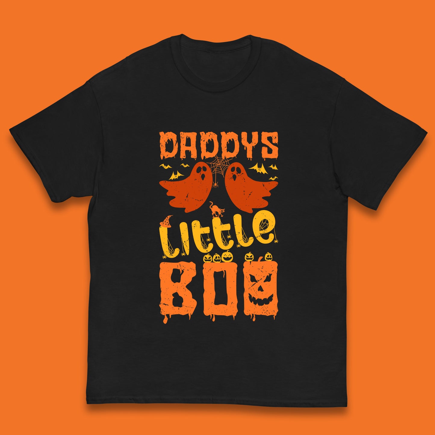 Daddy's Little Boo Funny Halloween Little Boo Ghost Kids T Shirt