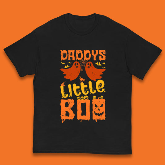 Daddy's Little Boo Funny Halloween Little Boo Ghost Kids T Shirt