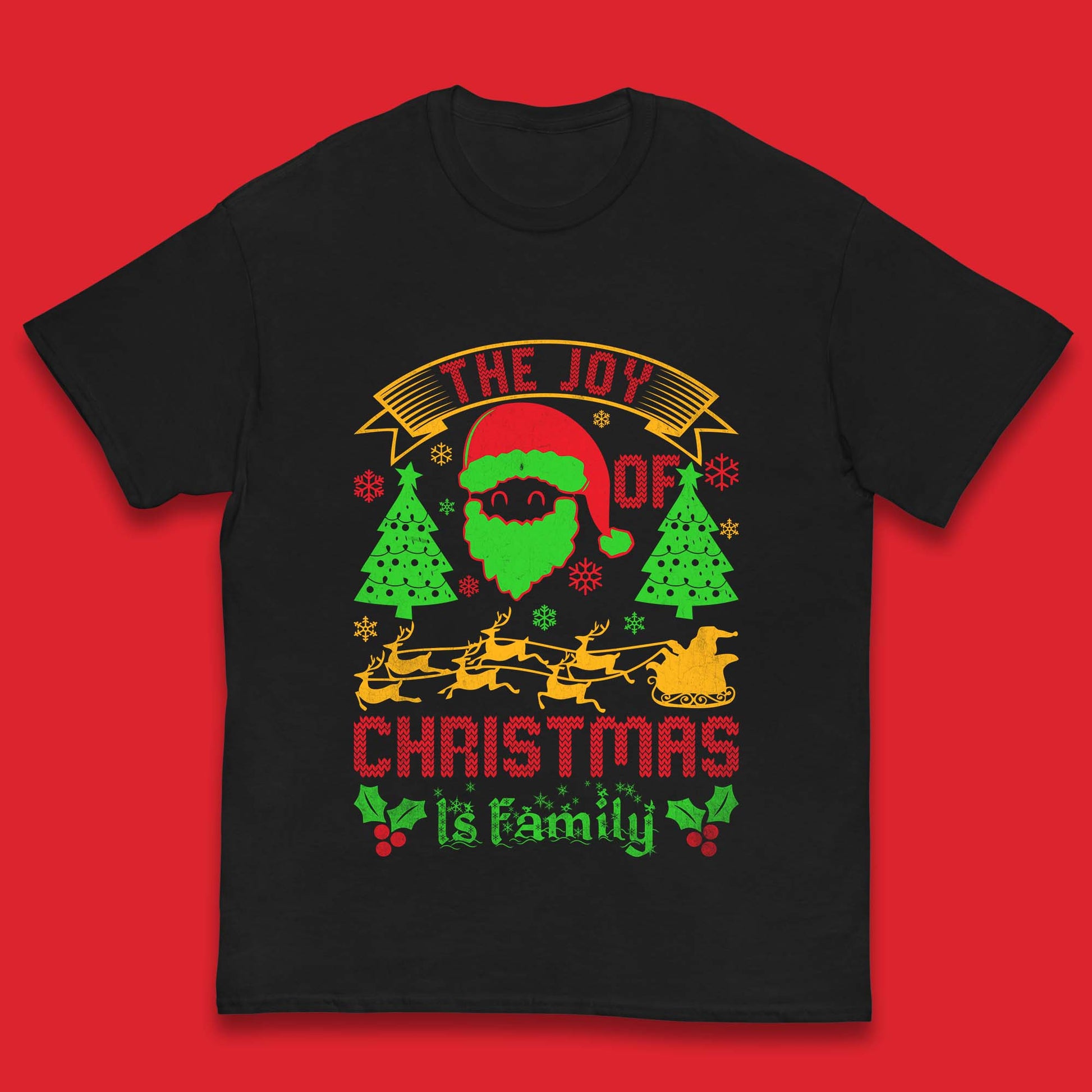 the joy of christmas is family t shirt