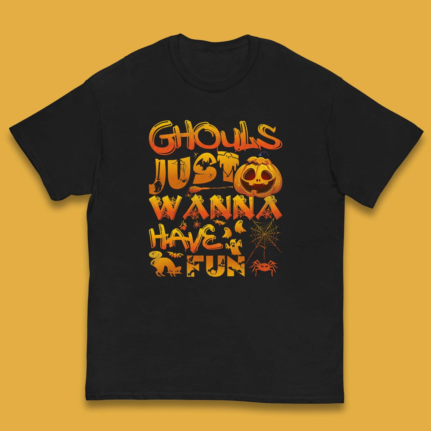 Ghouls Just Wanna Have Fun Halloween Disco Ghost Ghouls Night Out Spooky Season Kids T Shirt