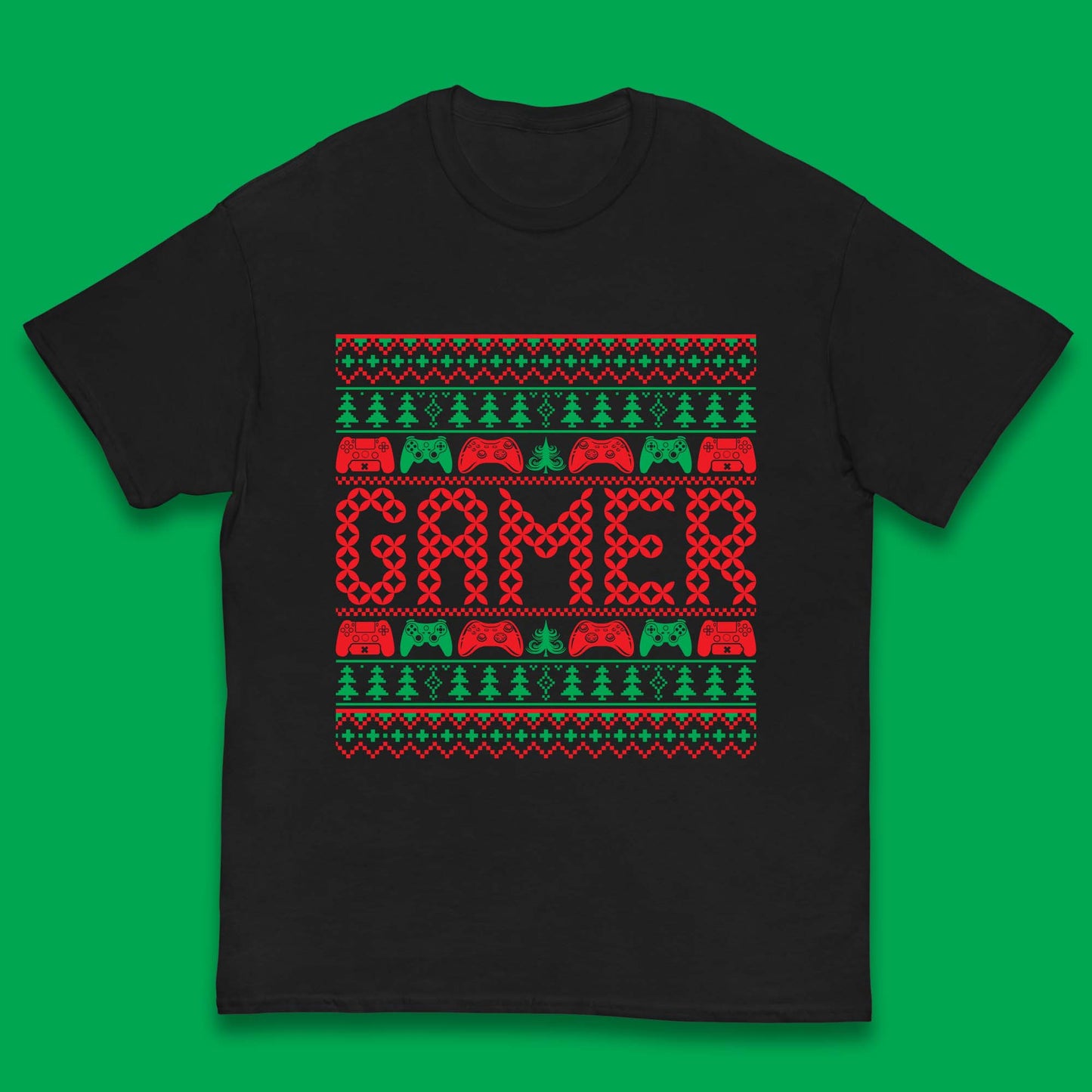 christmas game controller t shirt
