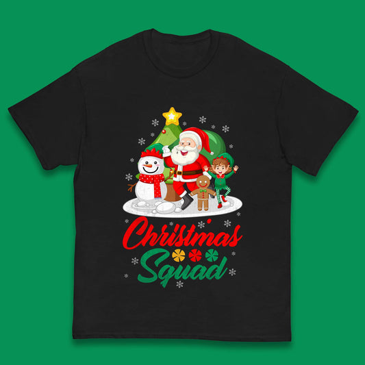 christmas squad santa claus snowman elf gingerbread t shirt