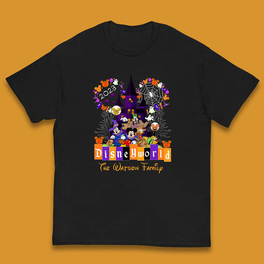 Personalised Disneyworld Halloween Family Disneyland Castle Mickey And Friends Disney Trip Kids T Shirt