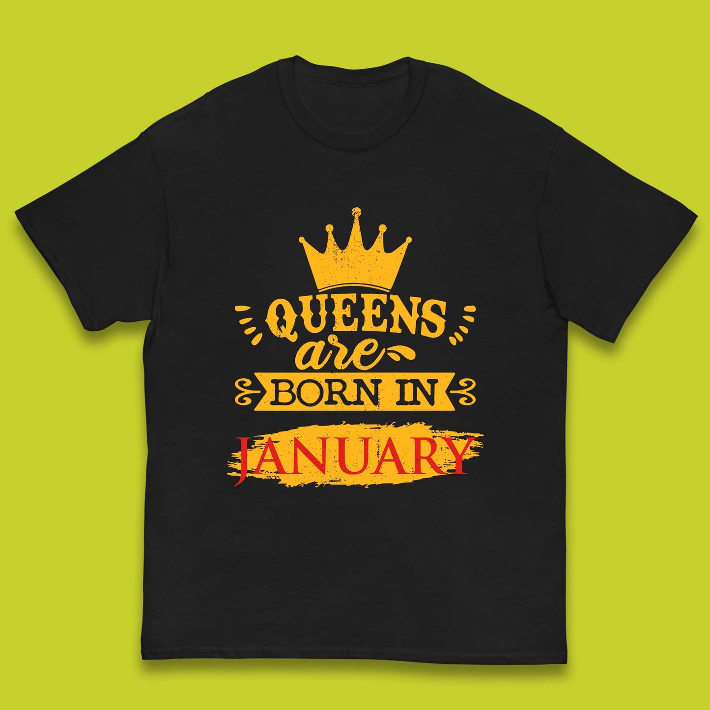 Queens Are Born In January Kids T-Shirt