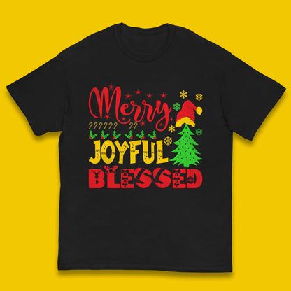Merry Joyful Blessed Christmas Kids T-Shirt