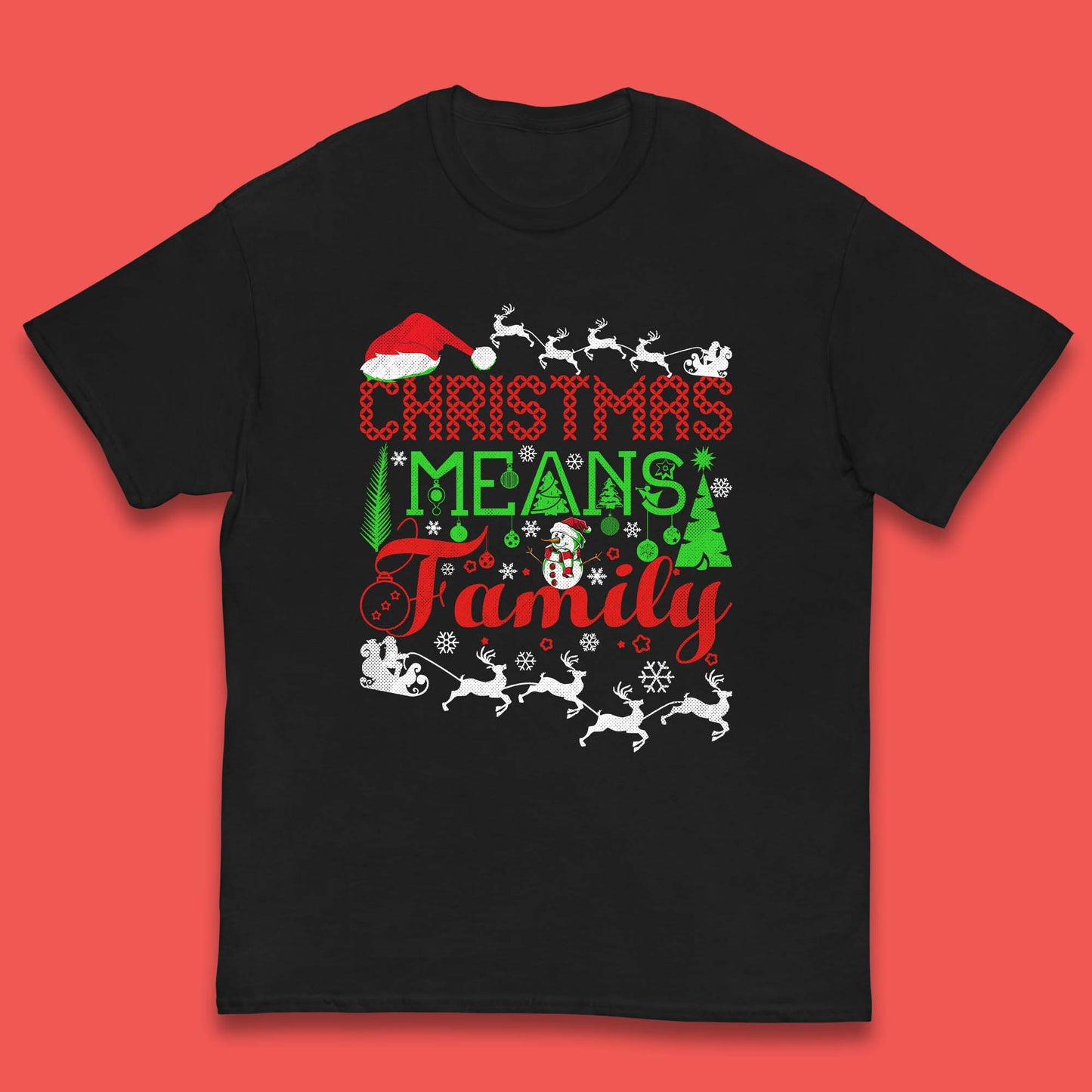 christmas means family t shirt