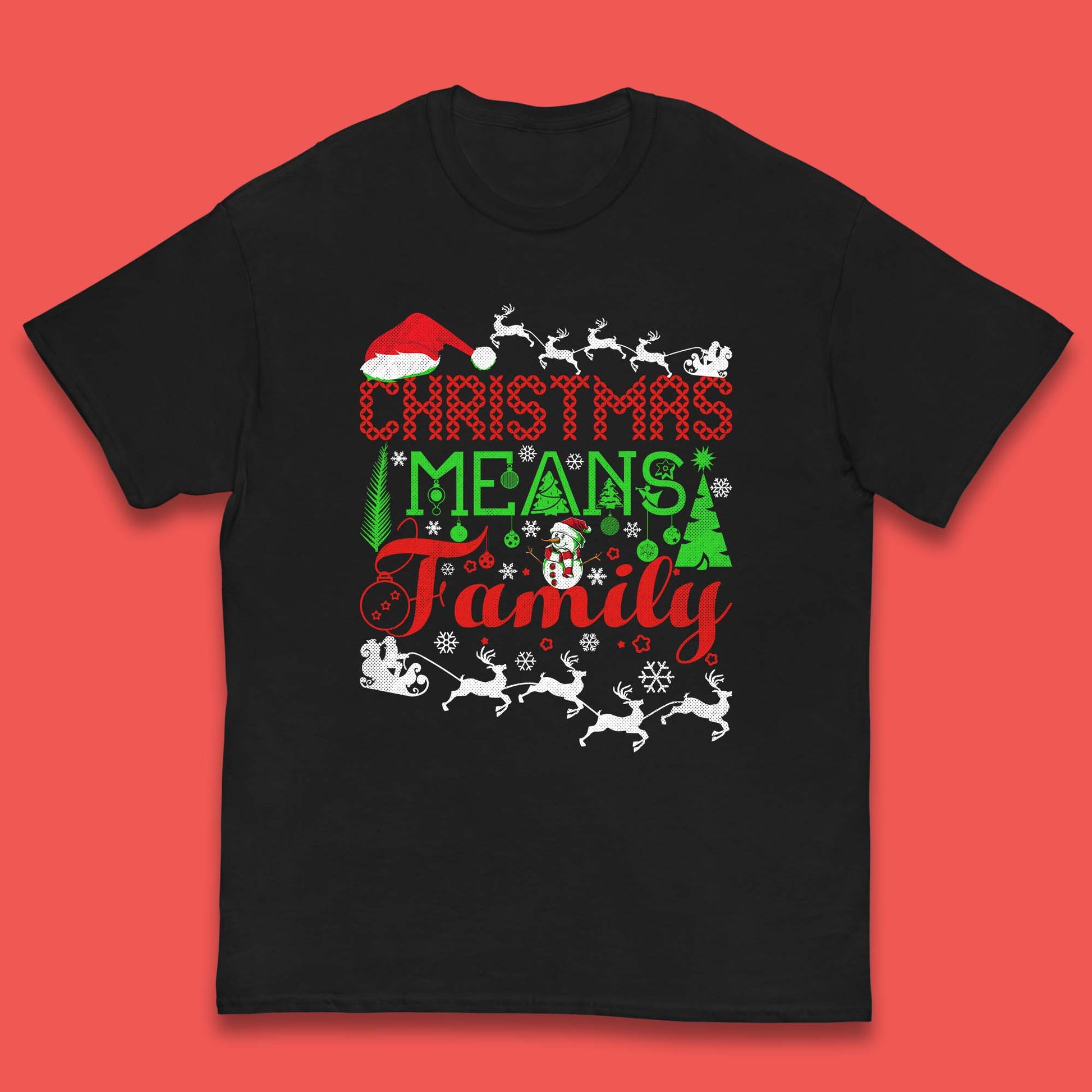 christmas means family t shirt