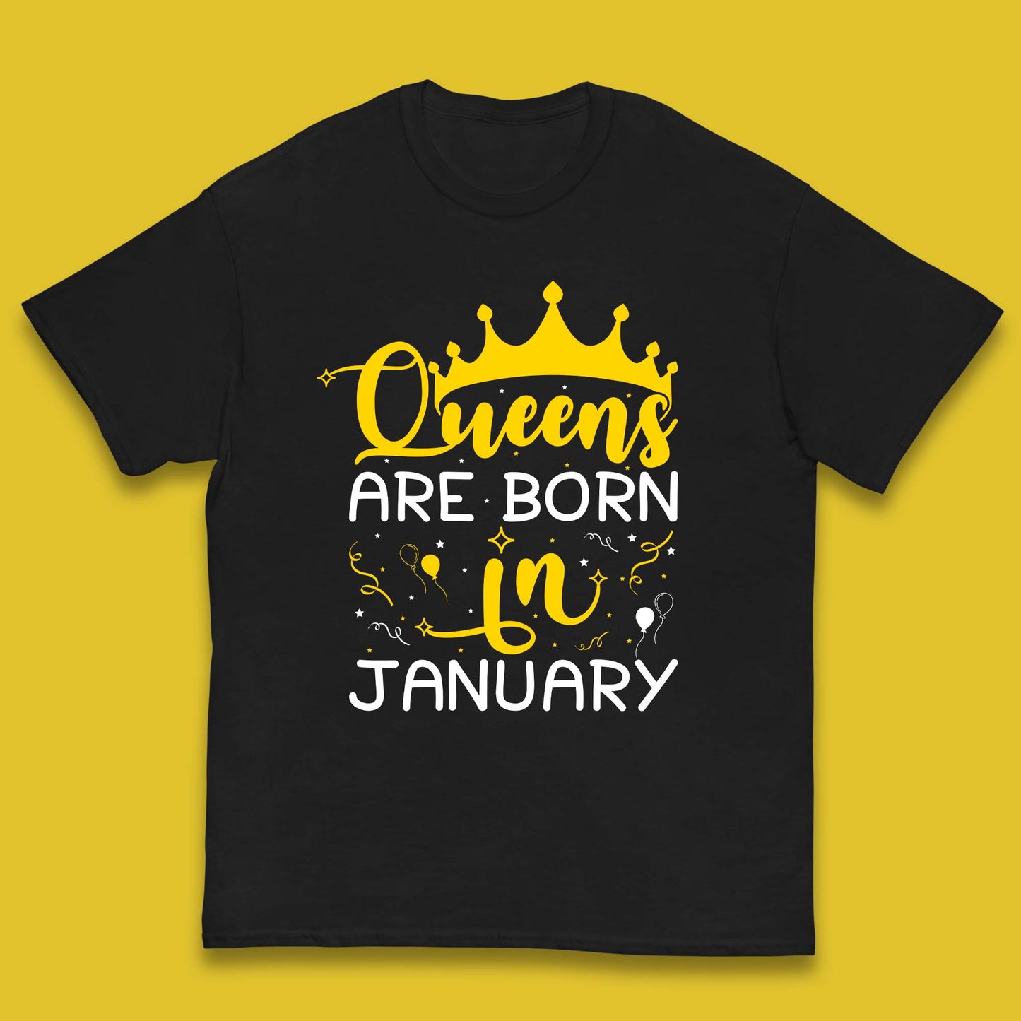 Queens Are Born In January Kids T-Shirt