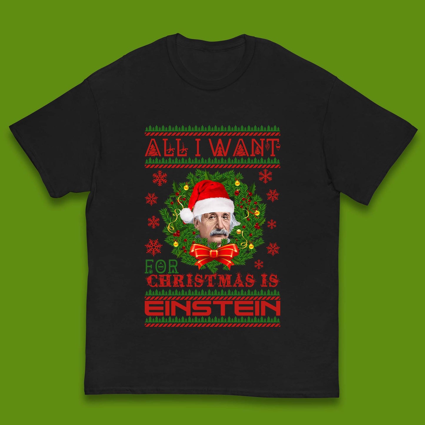 Want Einstein For Christmas Kids T-Shirt