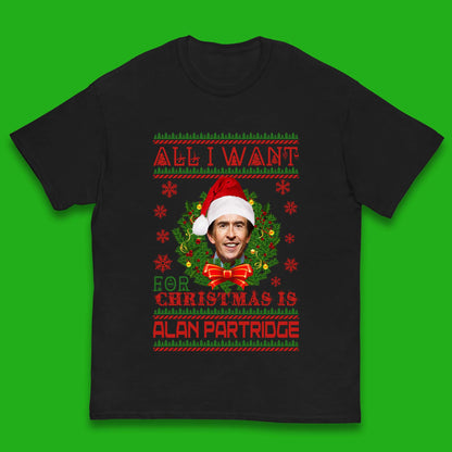 Want Alan Partridge For Christmas Kids T-Shirt