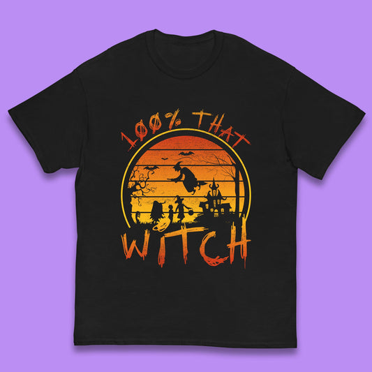 100% That Witch Halloween kids T Shirt