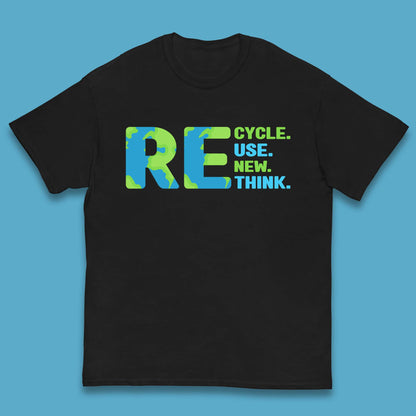 Recycle Reuse Renew Rethink Earth Day Environmental Activism  Kids T Shirt