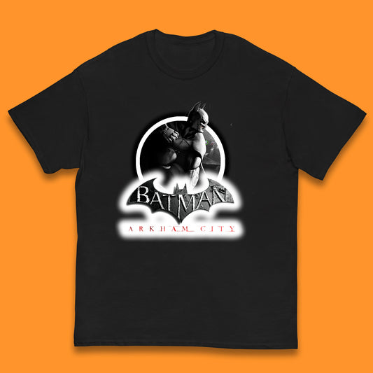 Batman Arkham City Action Adventure Game Batman Basic Logo DC Comics Superhero Gamer Kids T Shirt