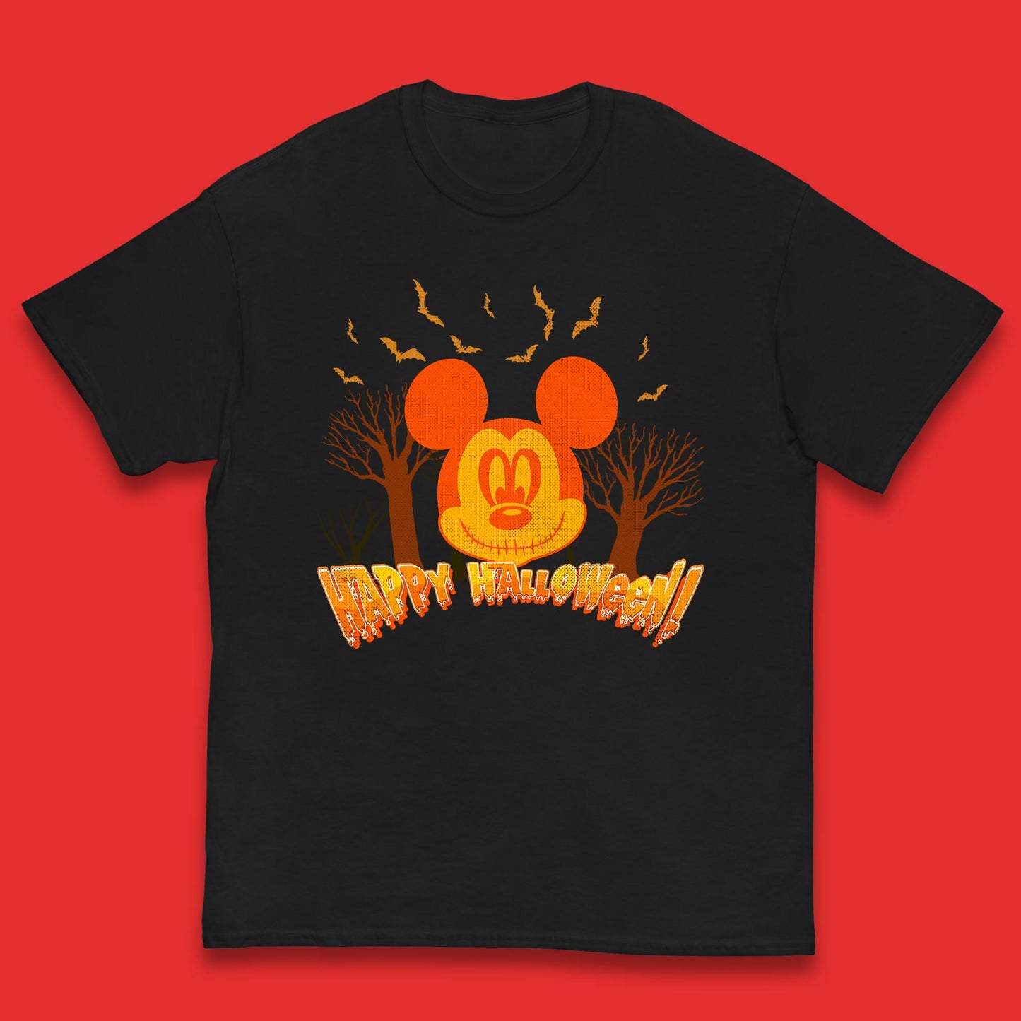 Happy Halloween Mickey Mouse Horror Scary Spooky Jack Face Halloween Disney Trip Kids T Shirt