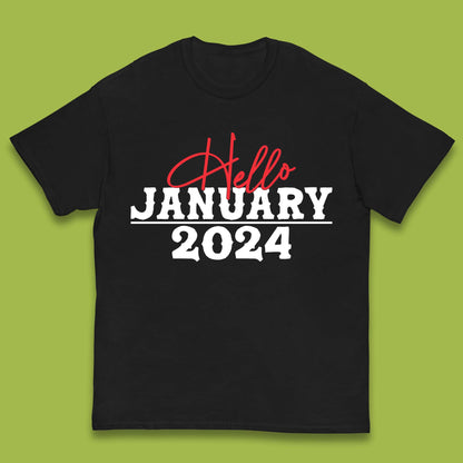 Hello January 2024 Kids T-Shirt