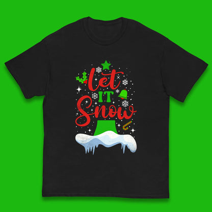 merry christmas let it snow snowflake t shirt