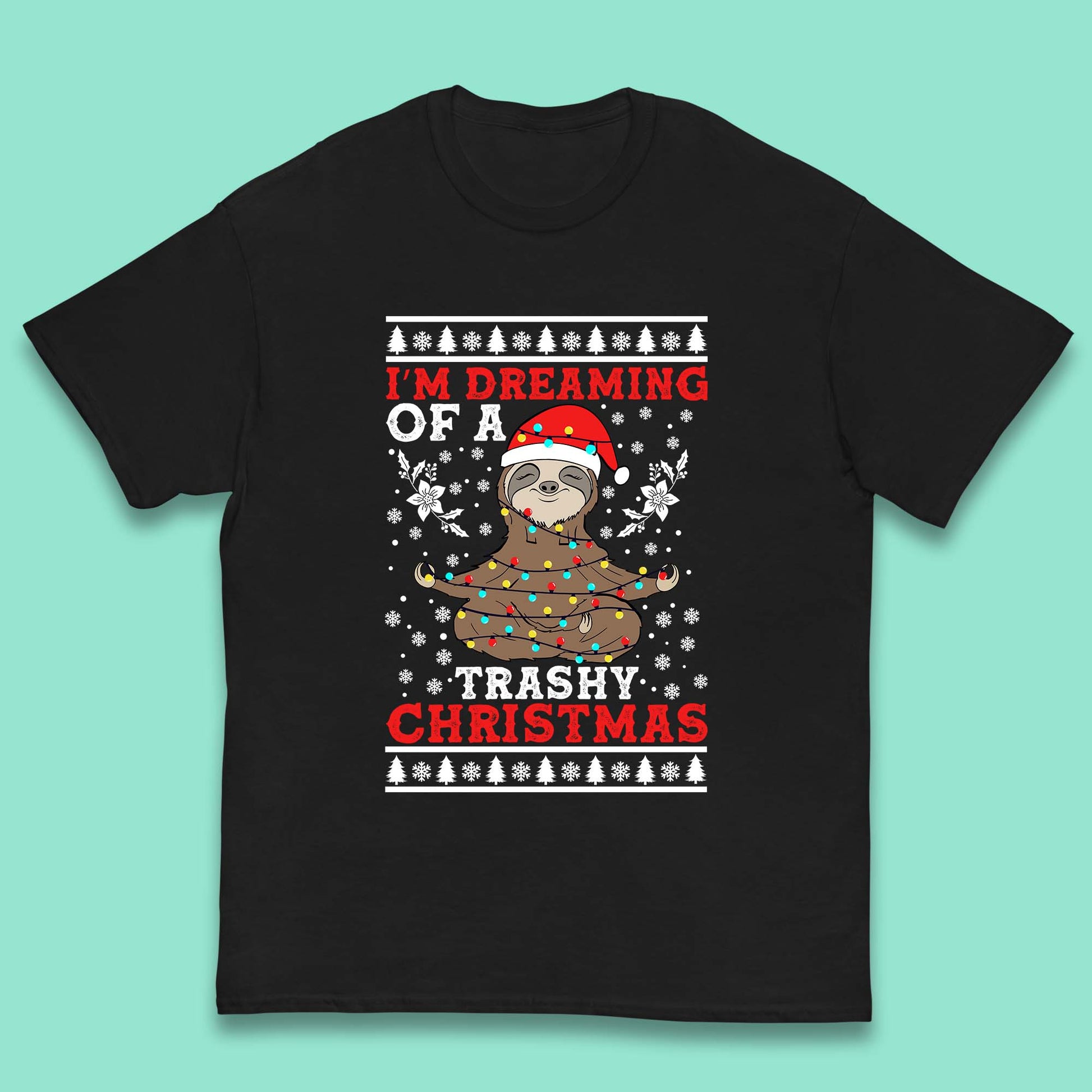 sloth christmas t shirt