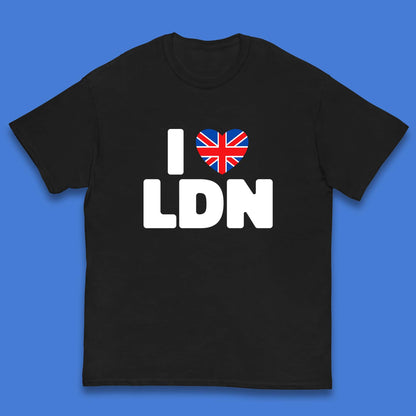 I Love LDN UK United Kingdom British England I Love London Kids T Shirt