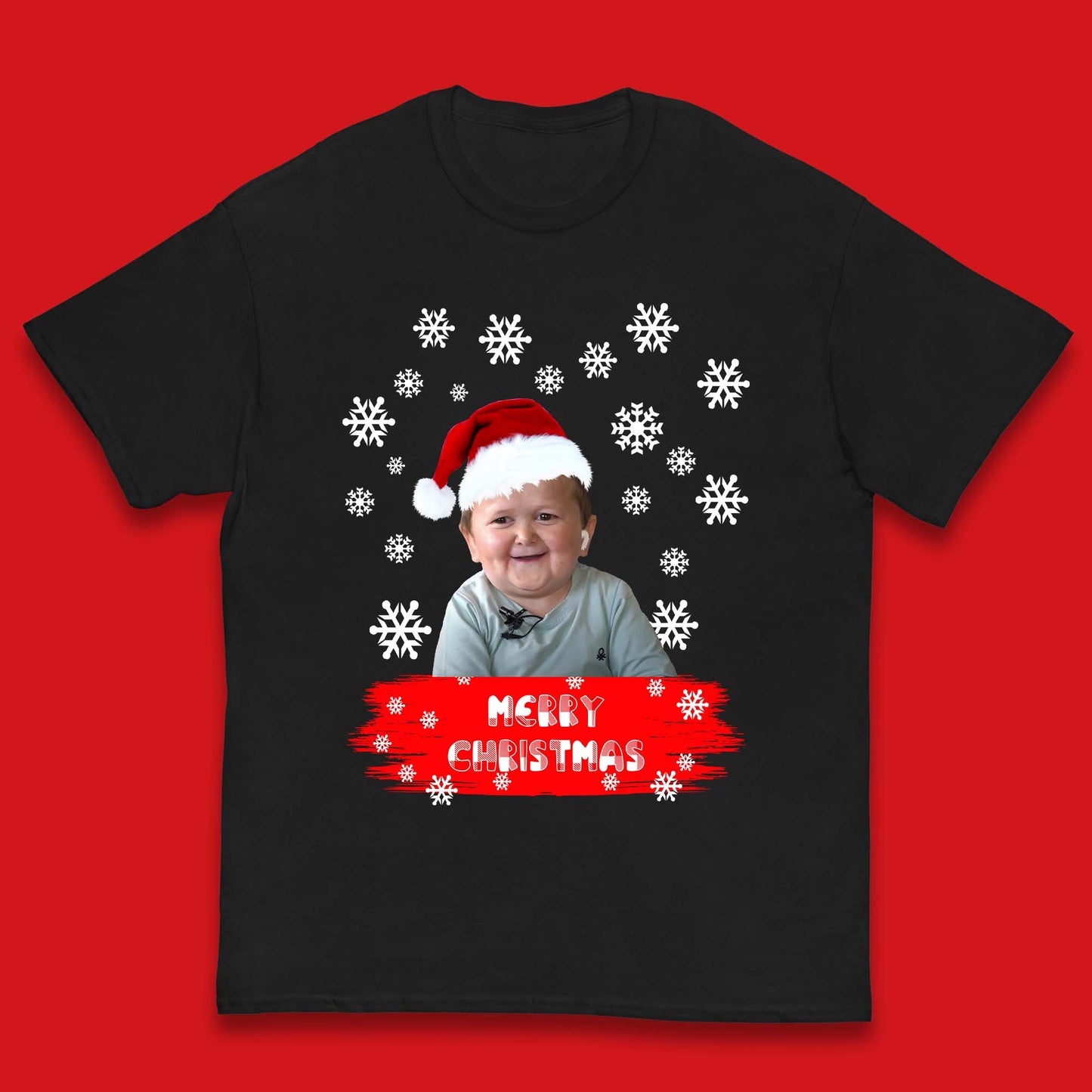 Merry Christmas Hasbulla Snowflakes Kids T-Shirt