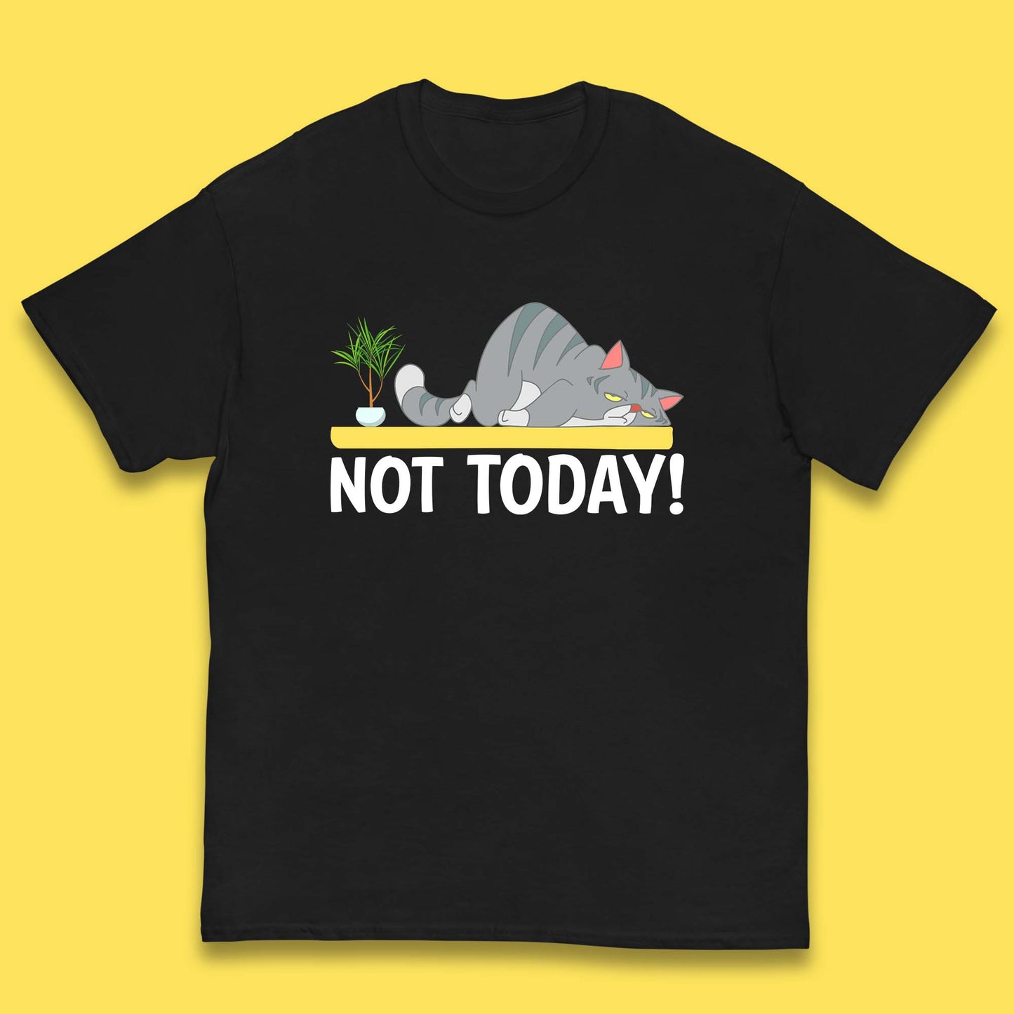 Not Today Cat Funny Kitten Lazy Cats Sleepy Cat Lover Kids T Shirt