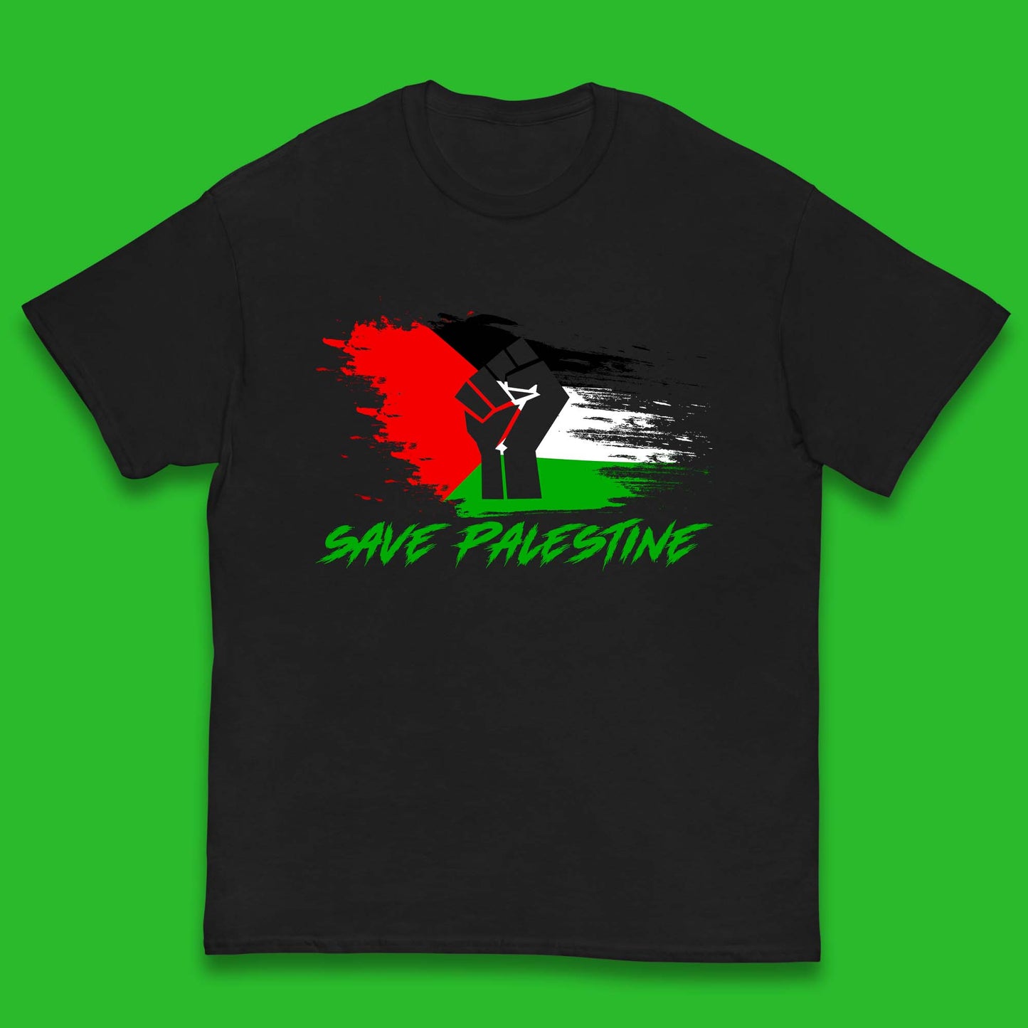 Save Palestine Freedom Protest Fist Palestine Flag Stand With Palestine Support Palestine Kids T Shirt