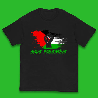 Save Palestine Freedom Protest Fist Palestine Flag Stand With Palestine Support Palestine Kids T Shirt