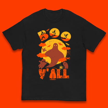Halloween Boo Y'all Hey Boo Funny Spooky Halloween Party Kids T Shirt