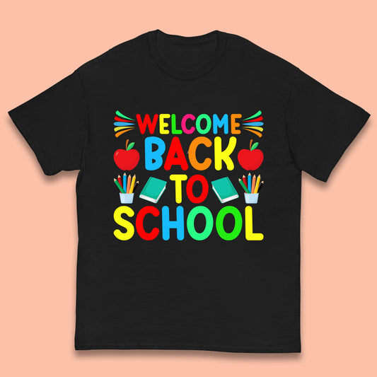 Welcome Back To School Happy First Day Of School Western School Kids T Shirt