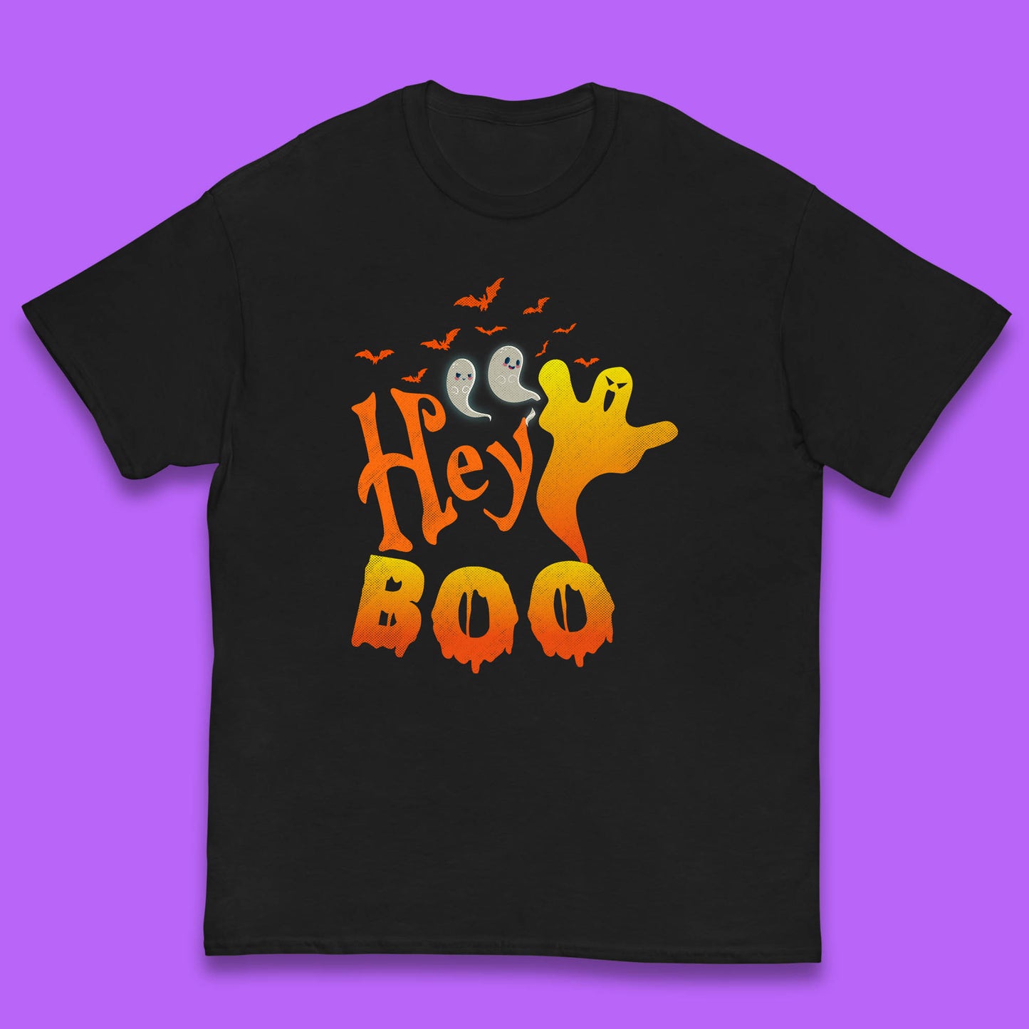 Whispers in the Moonlit Night Hey Boo Horror Scary Costume Halloween Boo Wear Kids T Shirt