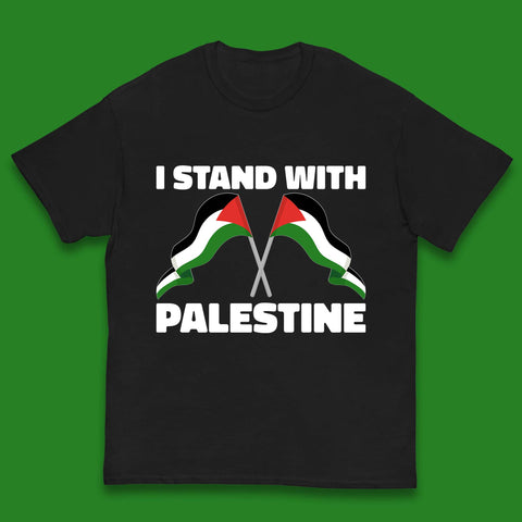 I Stand With Palestine Palestinian Flag Save Palestine Support Gaza Kids T Shirt
