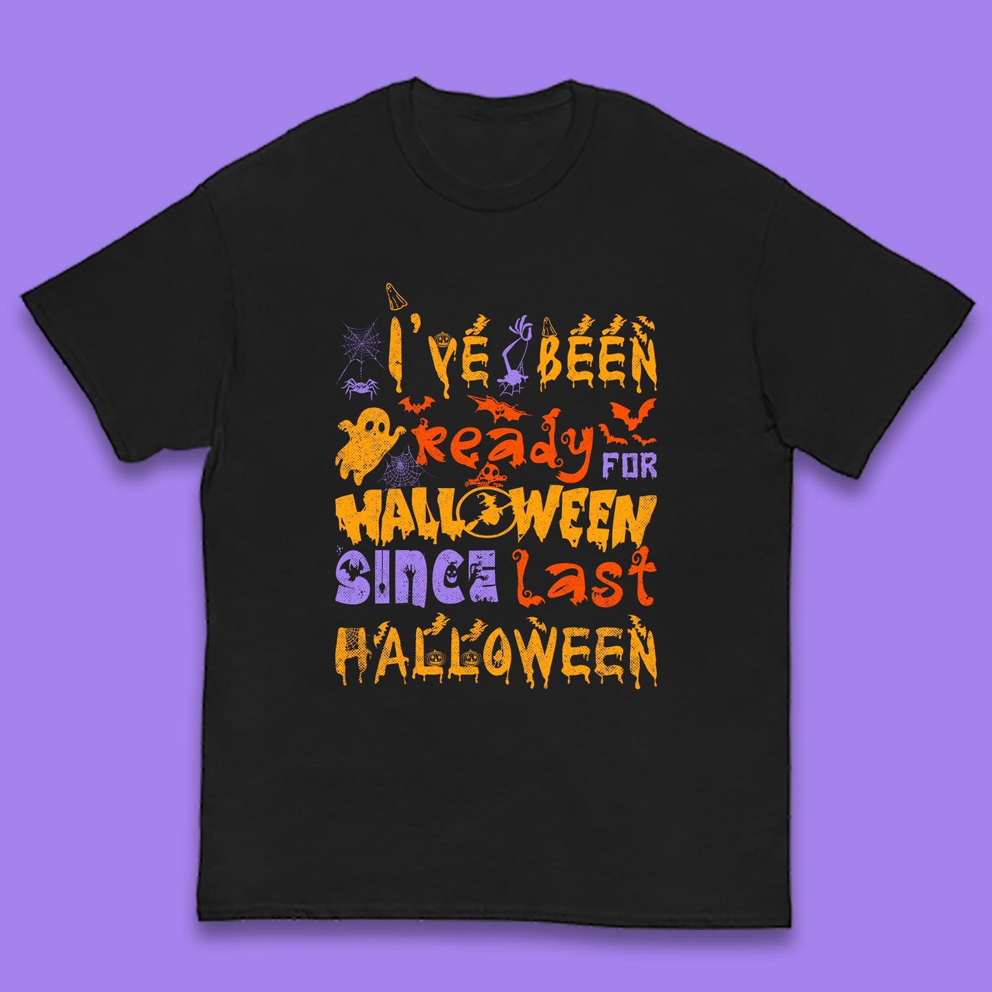 I've Been Ready For Halloween Since Last Halloween Pumpkin Spice Spooky Vibes Kids T Shirt