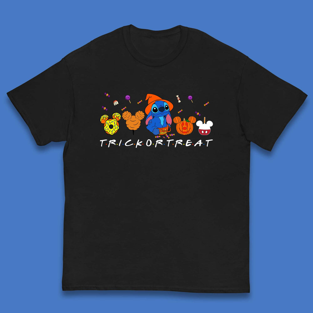 Halloween Disney Stitch Snacks Trick Or Treat Stitch And Mickey Mouse Friends Spoof Disneyland Snacks Kids T Shirt