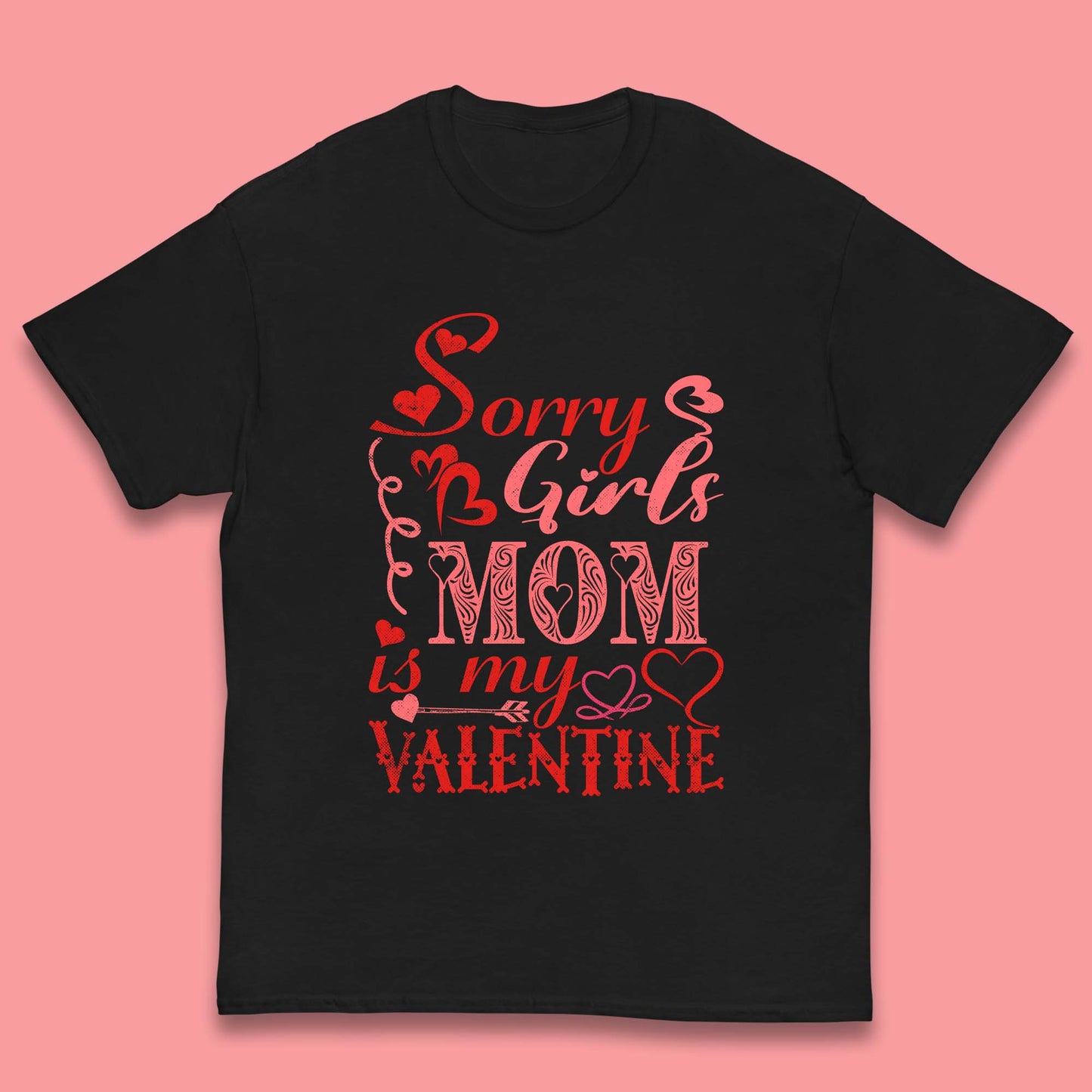 Mom Is My Valentine Kids T-Shirt