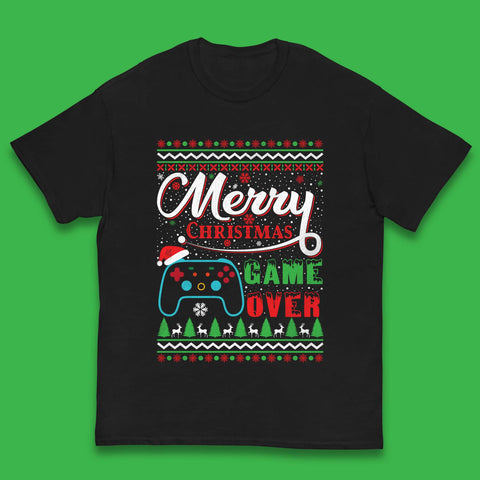Merry Christmas Game Over Kids T-Shirt