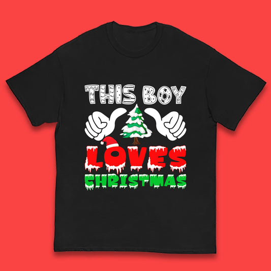 this boy loves christmas t shirt