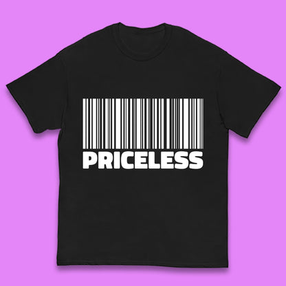 Scan For Priceless Barcode Funny Label Inspirational Empowerment Kids T Shirt