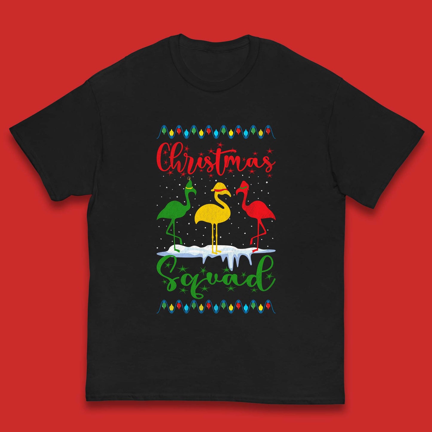 flamingos christmas t shirt
