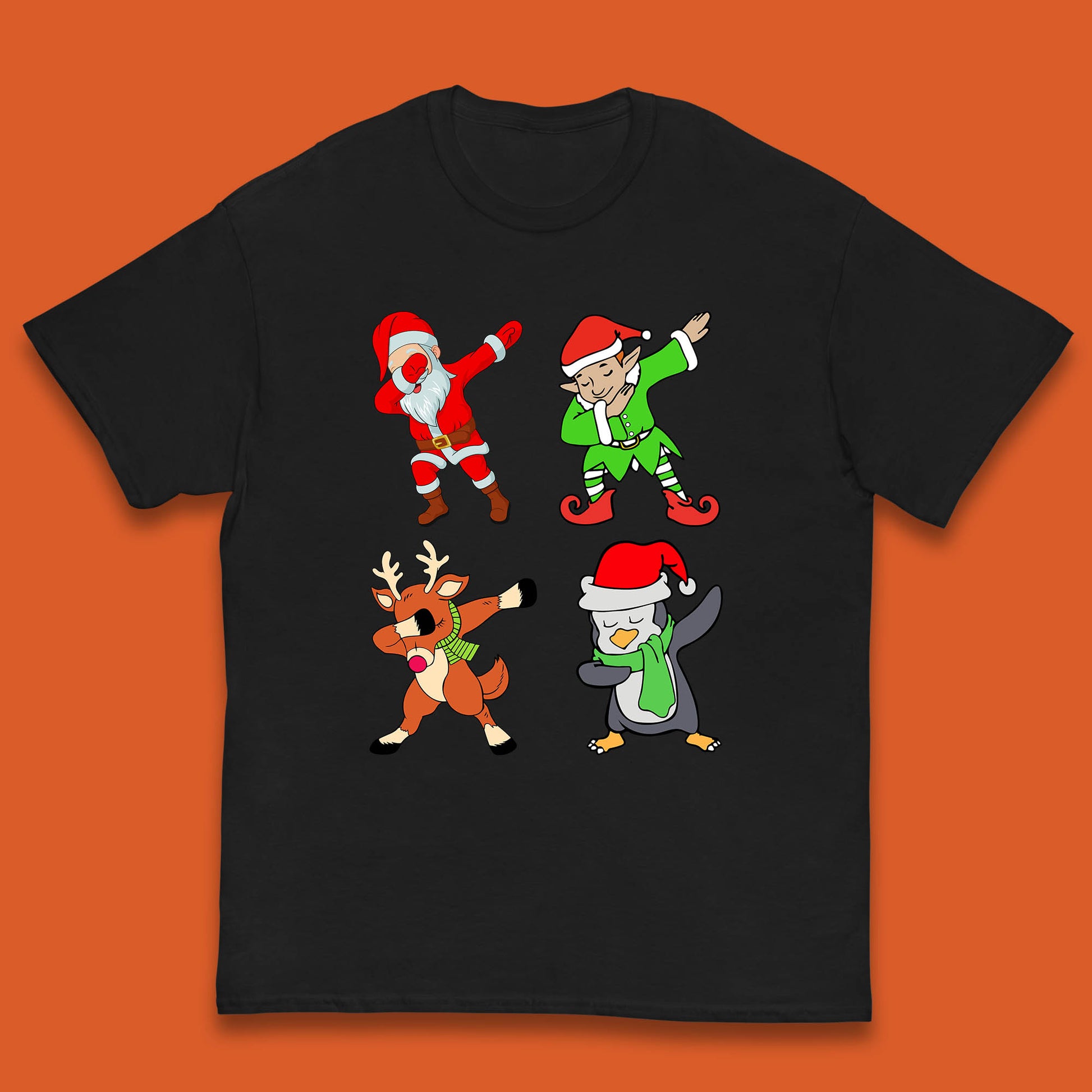 santa claus & friends dabbing t shirt